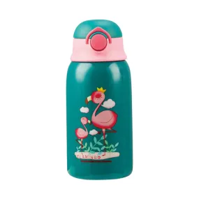 (PINKAH) Kids Bottle Cartoon Design | Stainless Steel (600ML) - Green