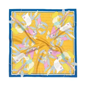 "El Amor" Silk Bandana - Yellow