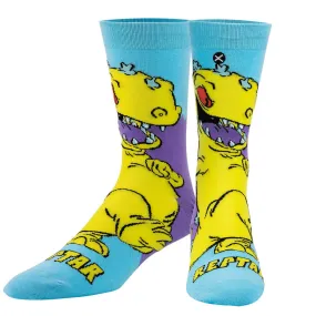 "Reptar" Cotton Crew Socks by ODD Sox