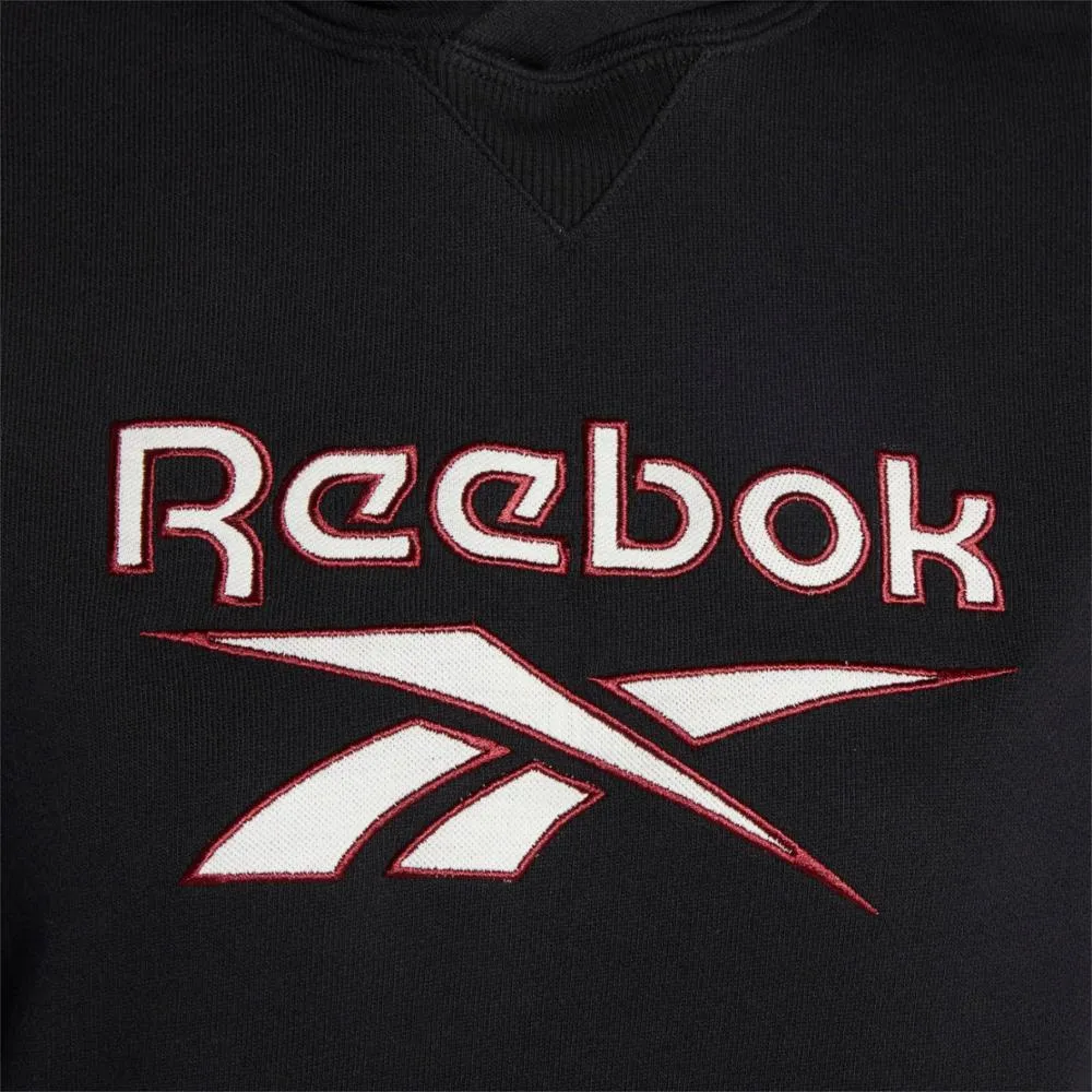 Reebok Apparel Women Archive Classics Big Logo Fleece Hoodie BLACK