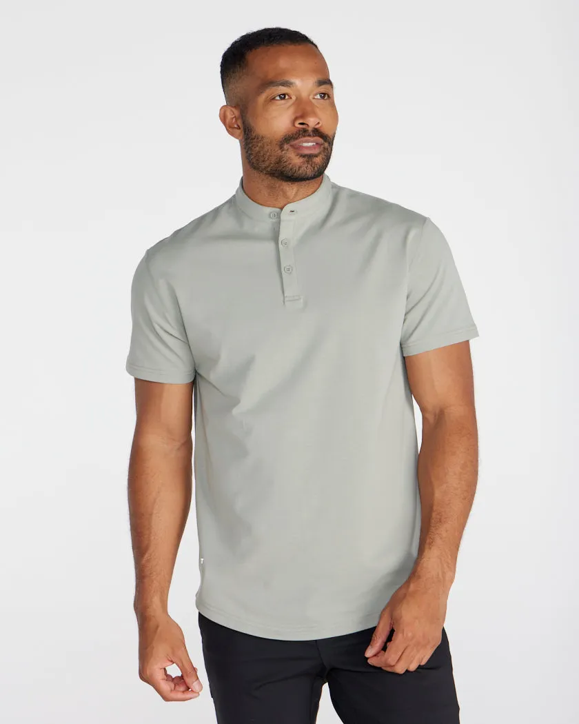 Stand Collar Short Sleeve Polo