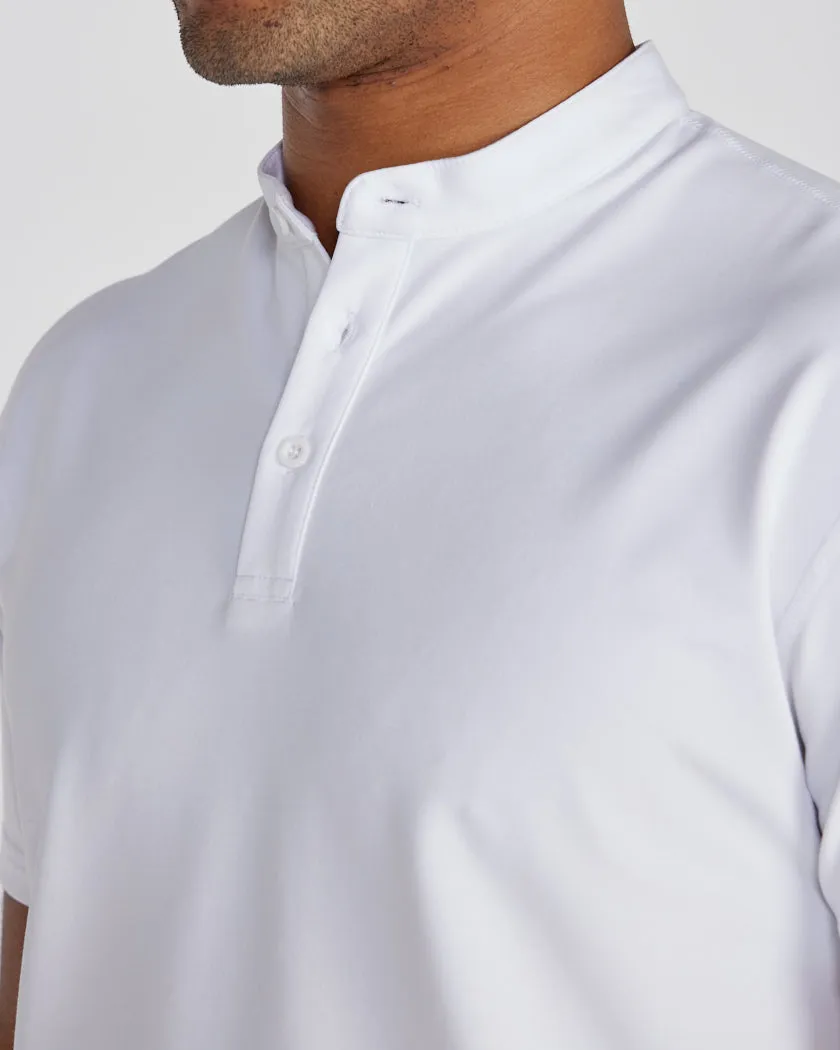 Stand Collar Short Sleeve Polo