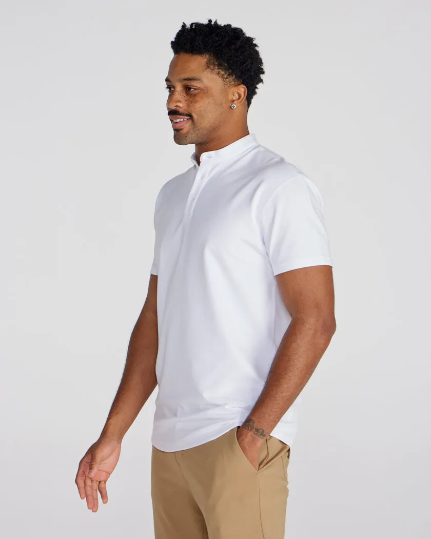 Stand Collar Short Sleeve Polo