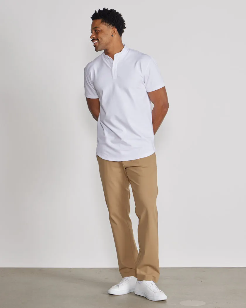 Stand Collar Short Sleeve Polo