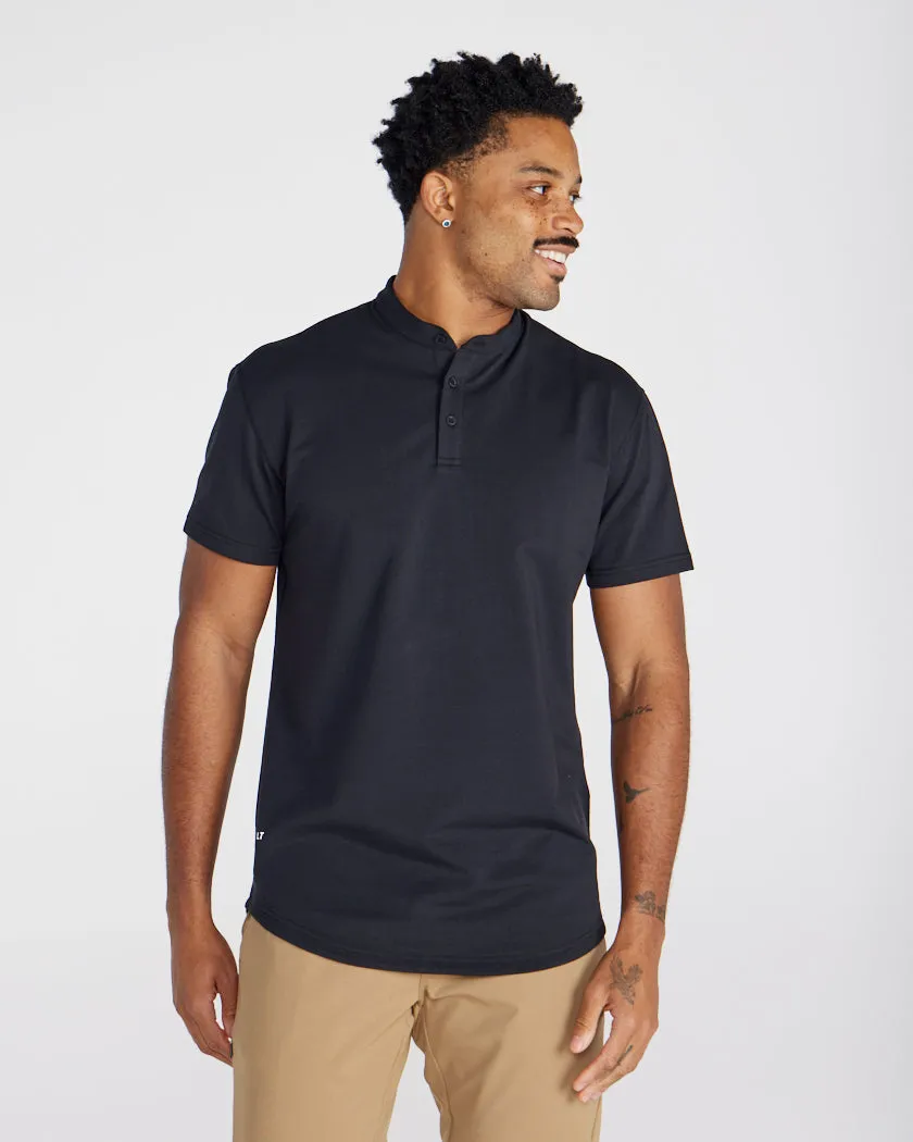 Stand Collar Short Sleeve Polo