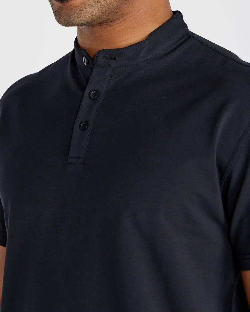 Stand Collar Short Sleeve Polo