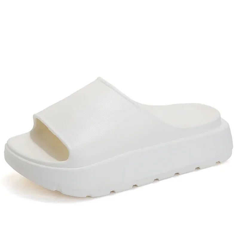 Summer 2024 Women's Thick Sole Eva Slippers: Platform Home Slides & Non-Slip Bathroom Flip Flops