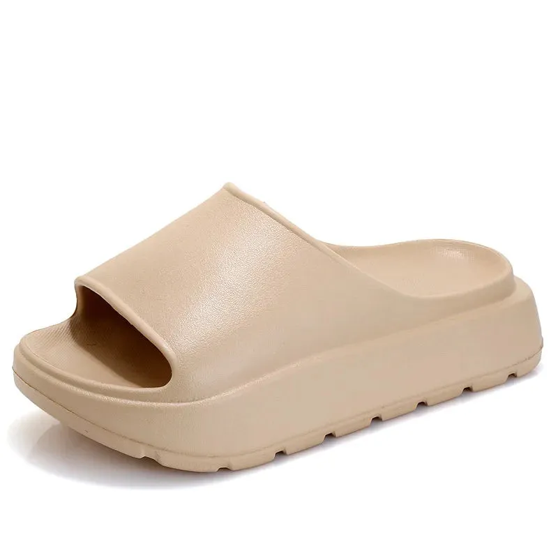 Summer 2024 Women's Thick Sole Eva Slippers: Platform Home Slides & Non-Slip Bathroom Flip Flops