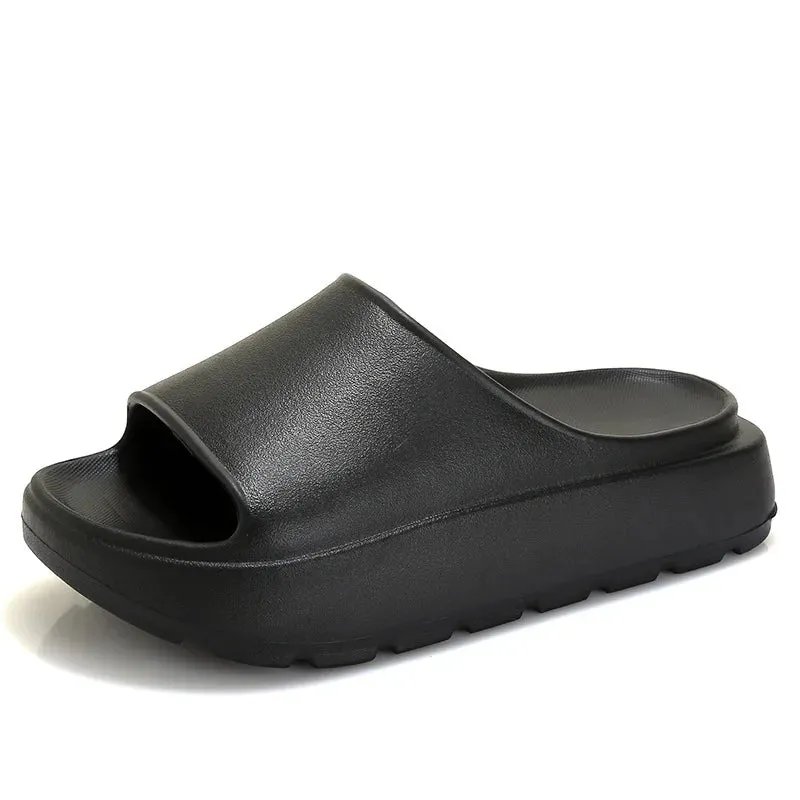 Summer 2024 Women's Thick Sole Eva Slippers: Platform Home Slides & Non-Slip Bathroom Flip Flops