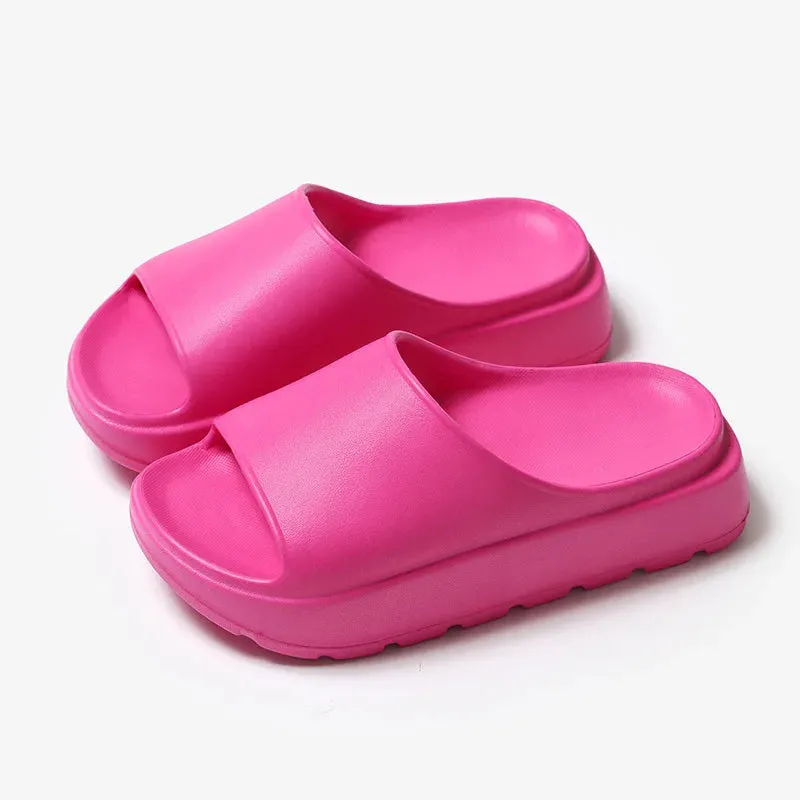 Summer 2024 Women's Thick Sole Eva Slippers: Platform Home Slides & Non-Slip Bathroom Flip Flops