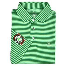 The Birdie Stripe | Performance Polo | The Birdie Stripe - Clover Green/Pistachio Green - Pipes & Drums