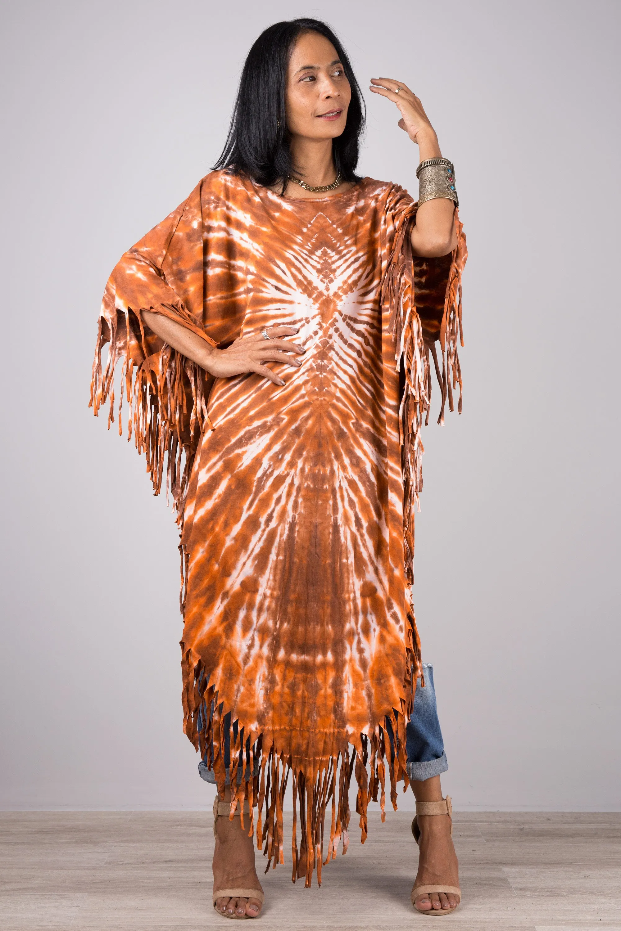 Tie dye poncho top