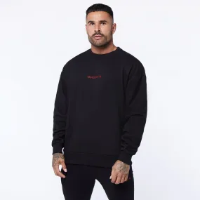 Vanquish Core Red on Black Oversized Sweater