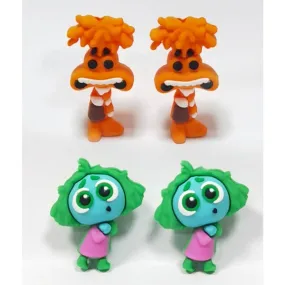 Wholesale 10pcs 3D Cartoon Cute Orange Green Villain DIY Ballpoint Pen Silicone Beads