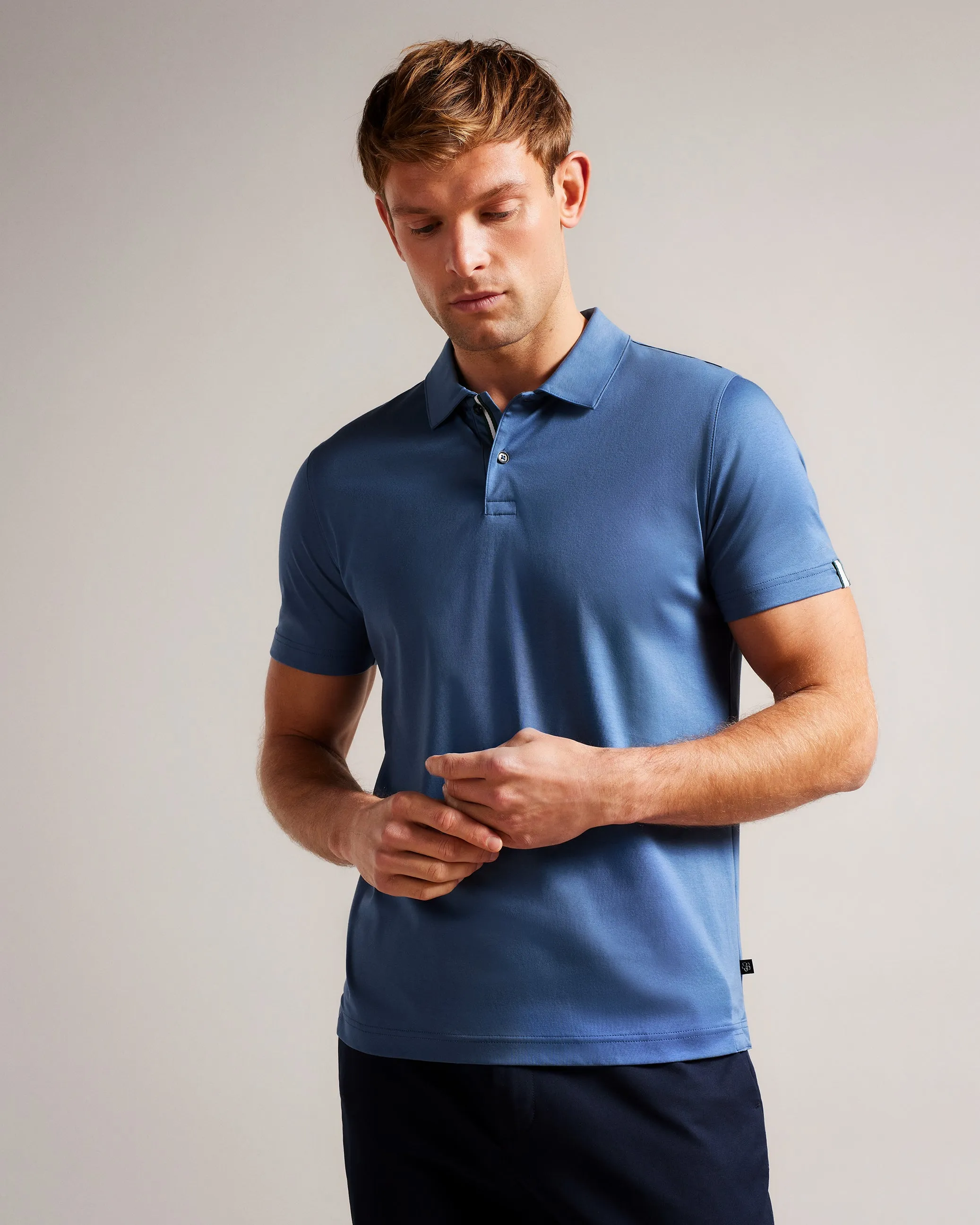 Zeiter Short Sleeve Slim Fit Polo Shirt Dk-Blue